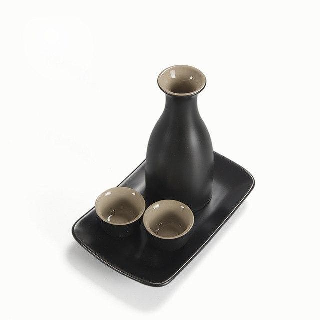 Sake Set Kita - Tray+Bottle+2 Cups - Sake