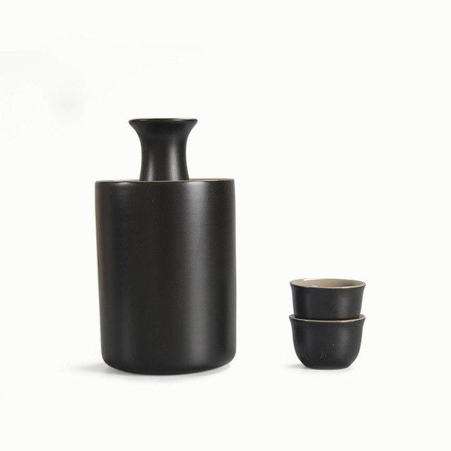 Sake Set Kita - Warm Wine+ Bottle+ 2 Cups - Sake