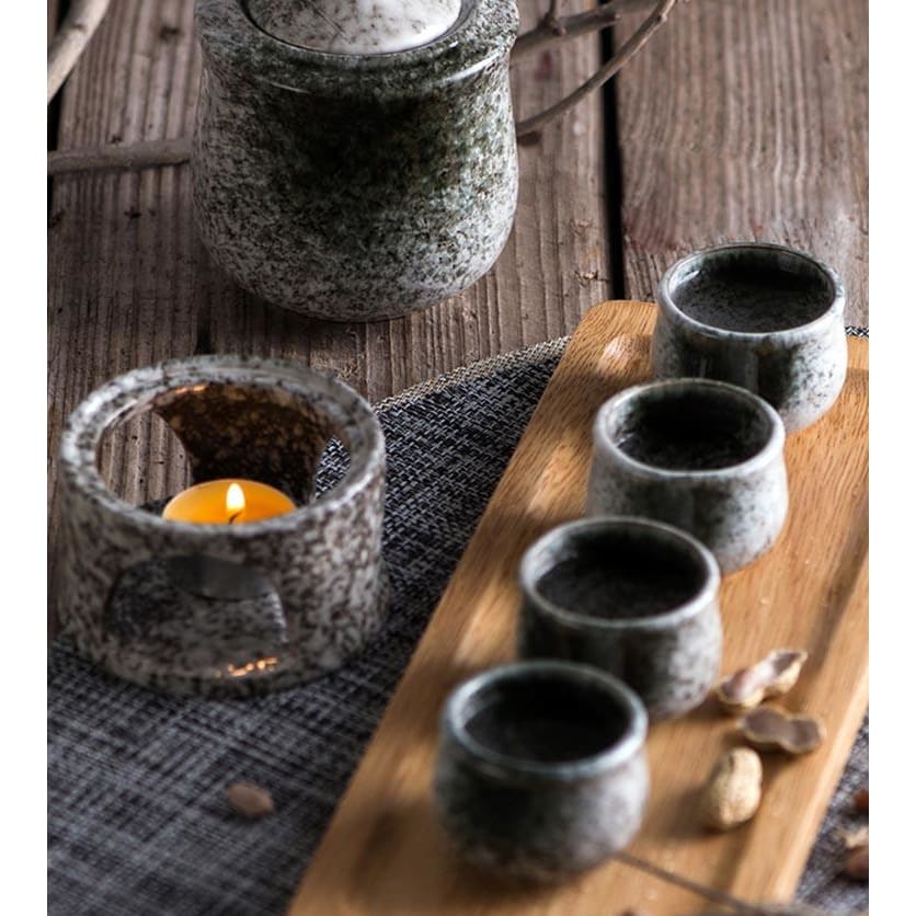 Sake Set with Stove Hayate - Sake