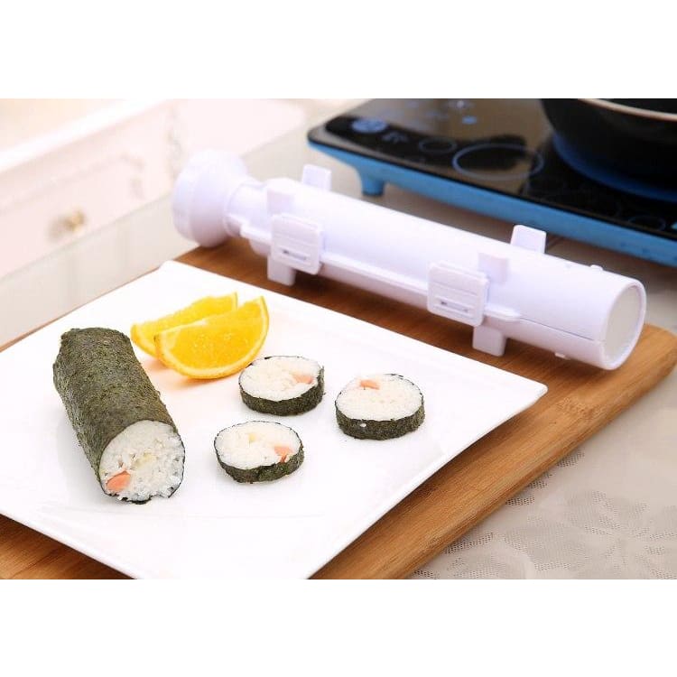 Kitchen Sushi Maker Kit Rice Roll Mold Bazooka Style Easy Sushi Roller Maker  .