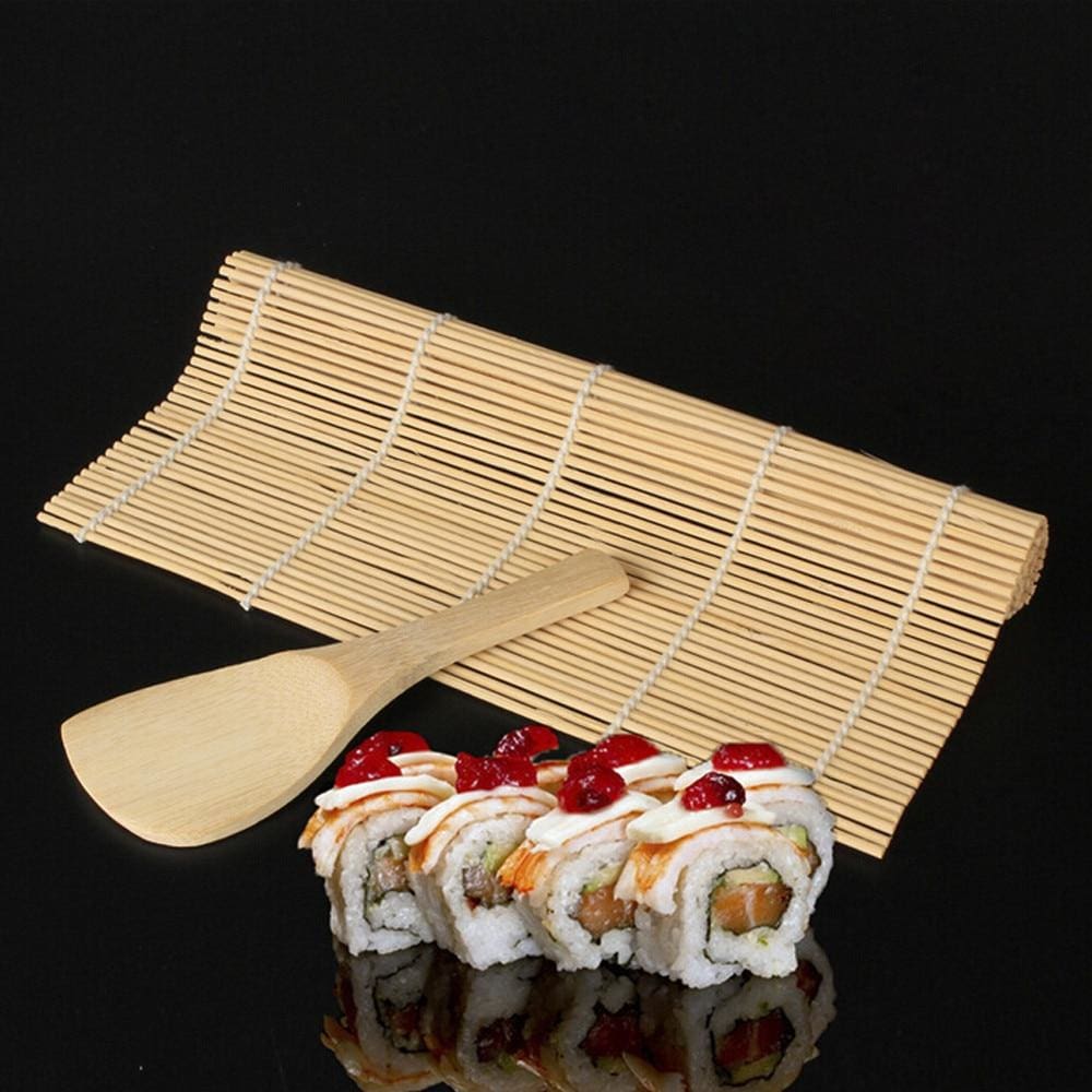 Delicious and Easy Sushi Making Kit - Bamboo Sushi Mat and Rice Roller