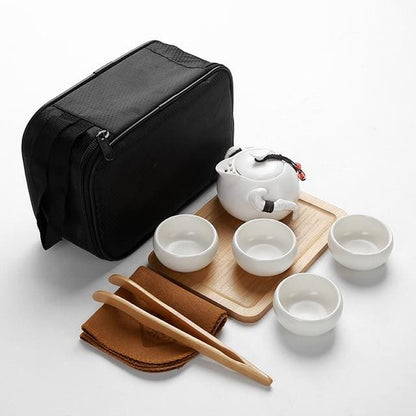 Travel Tea Set Miyakejima - 4 cup with accessory 1 - Tea