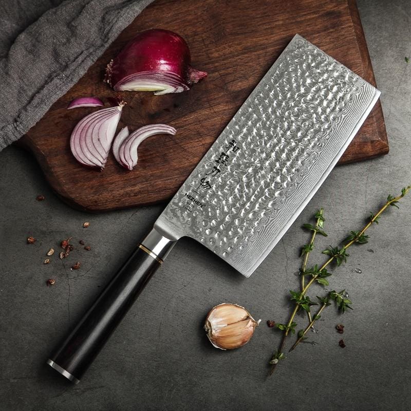 Usuba Damascus Knife Kenji - Knives