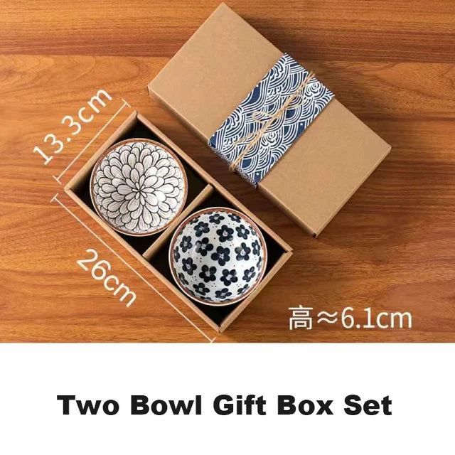 Ceramic Bowl Japanese Style Set Kitchen Noodle Bowl Hand-painted Table –  Hoa's Warehouse