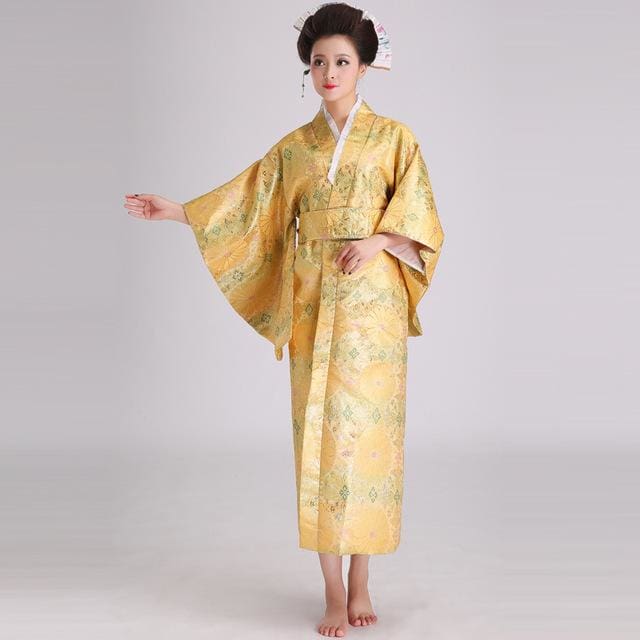 Woman Kimono Hiro - Gold - Kimonos