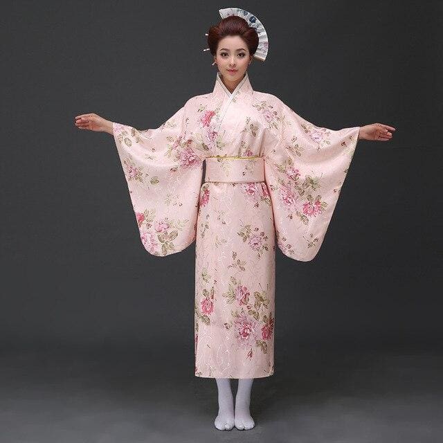 Woman Kimono Jomei - Gold - Kimonos