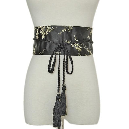 Woman Obi Belt Yoshimi - Black - a