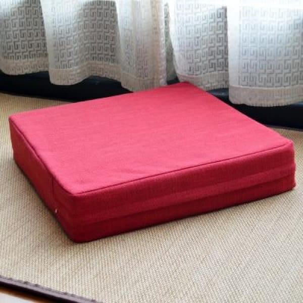 Zafu Inba - Red / 40x40cm (15.7) - Tatami Cushion